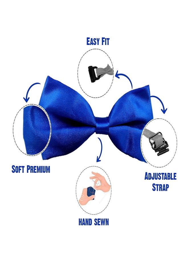 Goofy Tails X Design Chefz Summer Staycation Cat & Dog Bow - Eco Blue Bow for Cats & Dogs | Ideal Pet Birthday Gift (Blue, Medium) - Image 2